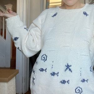 Coastal fisherman heavy cotton sweater